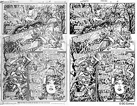 Tom Strong's Terrific Tales Inking Sample